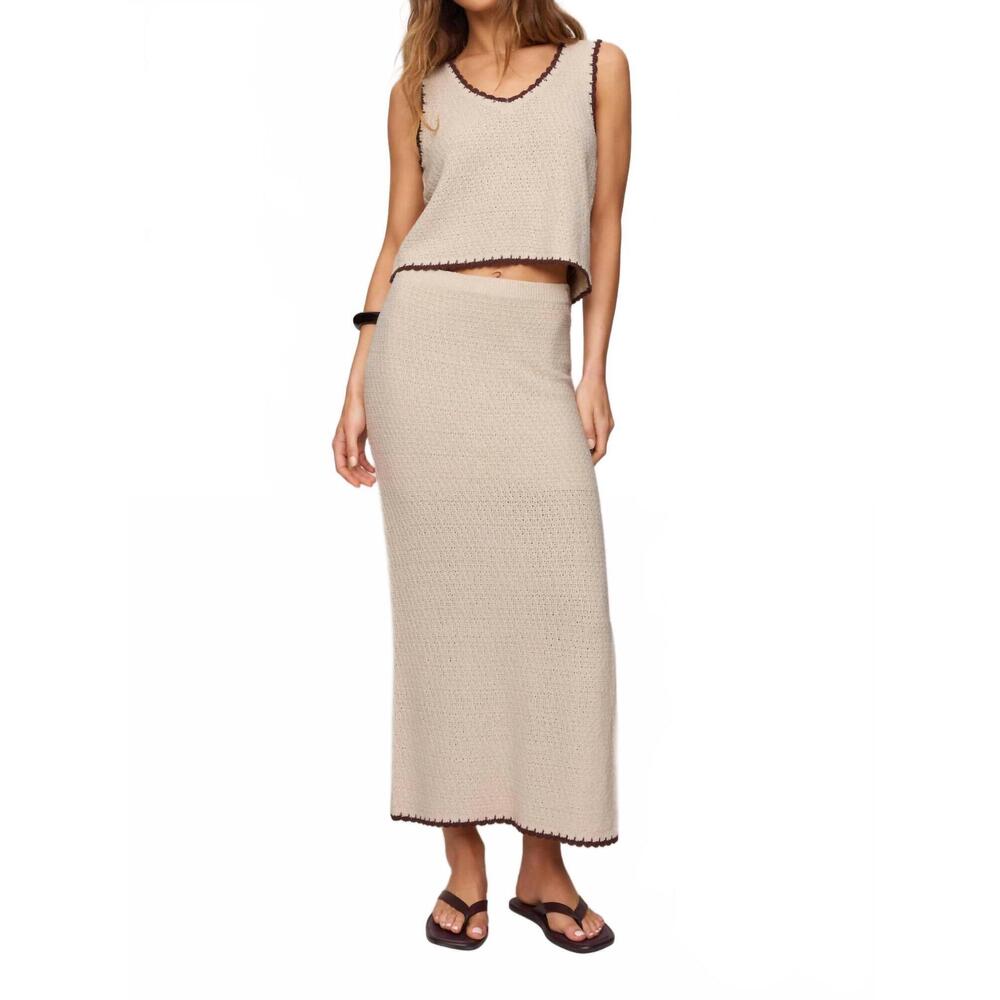 NEW Z SUPPLY yessenia whipstich skirt in linen